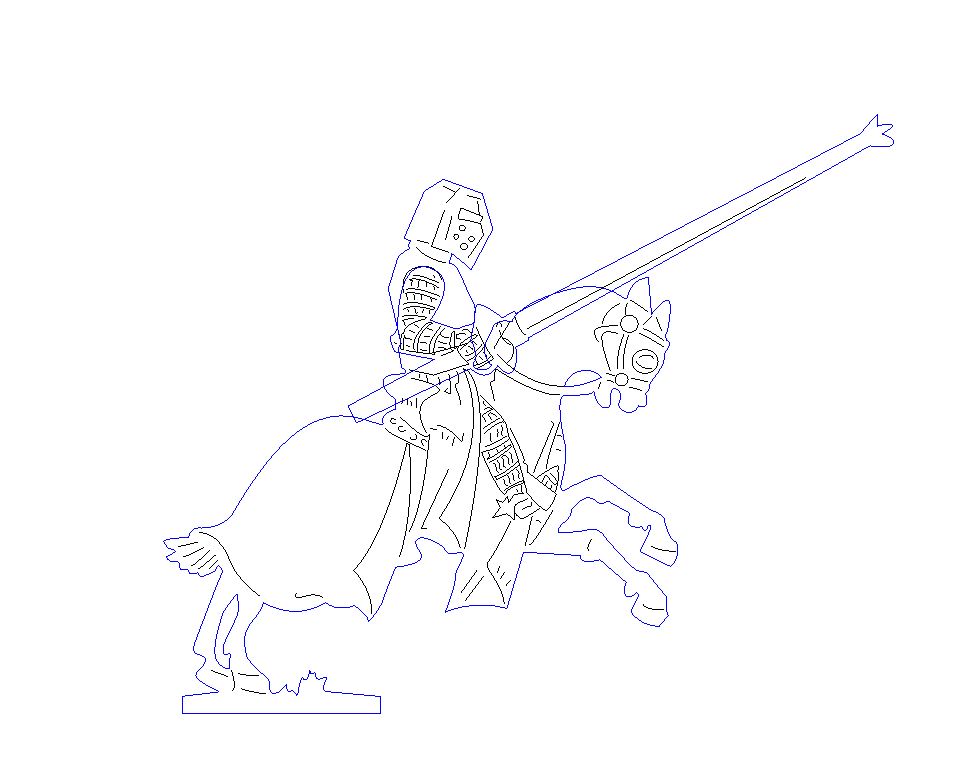 Knight with Pot Helm - no crest, plain barding (var1) - (Mounted / On Foot)