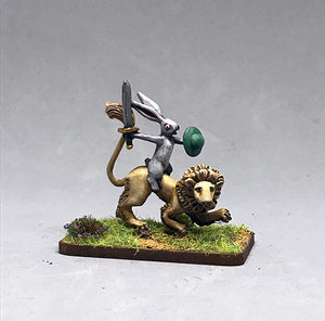 Killer Rabbits Mounted on Lion