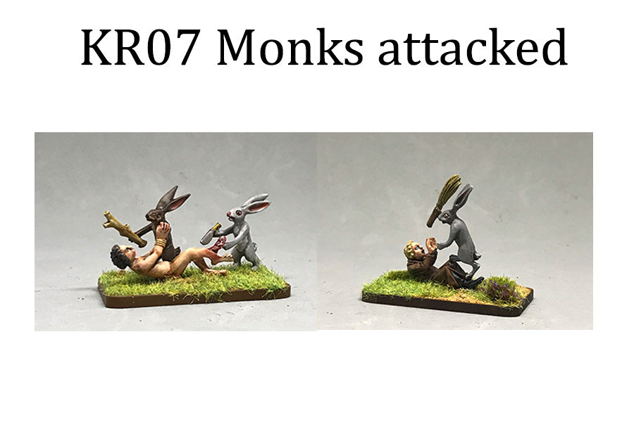 Killer Rabbits attacking Monks