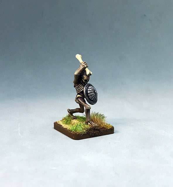 Skeleton swinging Femur with Shield